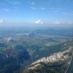 Flugwegposition um 16:48:31: Aufgenommen in der Nähe von Gemeinde Großgmain, 5084, Österreich in 2102 Meter